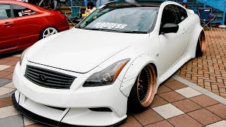 4KINFINITI G37 SEDAN VIPSTYLE Custom インフィニティG37セダン カスタム  LOWFEST 2018 [upl. by Hploda]