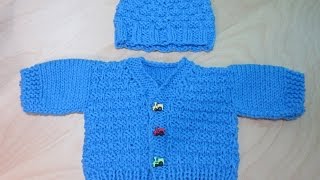 How to Knit newborne baby sweater part 1 With Ruby Stedman [upl. by Rabma685]