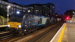 DRS 68034 Rail Riders  68007 Valliant Passing Kensington Olympia With Nuclear Flasks 25924 [upl. by Montgomery199]