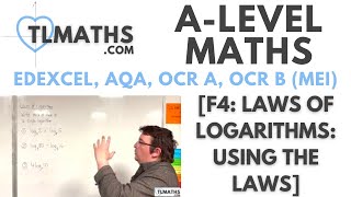 ALevel Maths F402 Laws of Logarithms Using the Laws [upl. by Henrie]