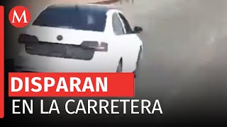 Graban otro intento de asalto en la MéxicoQuerétaro ladrones disparan a chofer de tráiler [upl. by Trotta]