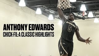 FiveStar Guard Anthony Edwards Has Pro Game  Full Highlights [upl. by Theran723]