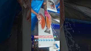 Fastest salmon cutter 😱 shorts fishcutting fish sushi sashimi [upl. by Konstanze954]