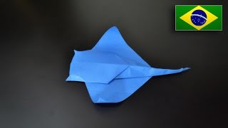 Origami Arraia  Instruções em Português BR [upl. by Inajna]