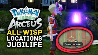 Pokemon Legends Arceus All Wisp Locations in Jubilife Village [upl. by Bonne]