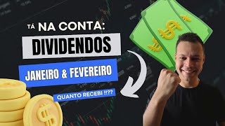 Dividendos de Janeiro amp Fevereiro Quanto Recebi💸💸 fiis ações investimentos [upl. by Charleen]