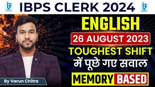 IBPS CLERK Pre 2024  Memory Based Questions asked in previous year  PYQs  English by Varun Chitra [upl. by Laubin]