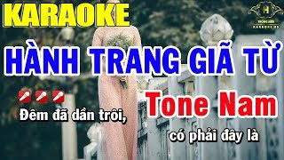 Karaoke Hành Trang Giã Từ Tone Nam Nhạc Sống  Trọng Hiếu [upl. by Thacker759]