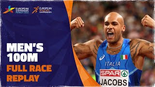 Mens 100m Final  Munich 2022  Lamont Marcell Jacobs [upl. by Allesiram]