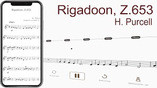 Rigadoon Z653  Henry Purcell【 Violin Sheet Music 】 [upl. by Elaweda]