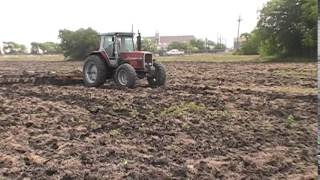 Disking Corn Stalks with the Massey Ferguson 3650 [upl. by Atikin]