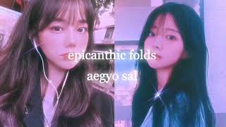 ♡epicanthic folds amp aegyo sal ♡ POWERFUL subliminal [upl. by Trstram351]