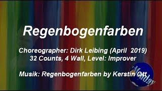 Linedance  Regenbogenfarben  Demo amp Teach [upl. by Lednic599]