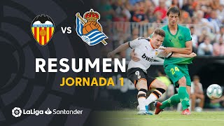 Resumen de Valencia CF vs Real Sociedad 11 [upl. by Cadmann]