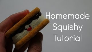 Homemade Squishy Tutorial Smores [upl. by Ingles]