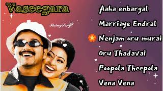 Vaseegara Full movie Songs  Song Collection Jukebox  Vijay  Sneha love [upl. by Kirstin]