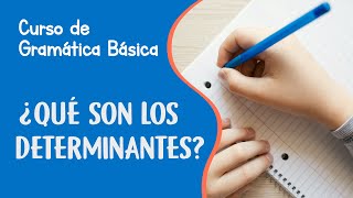 Determinantes en español y sus tipos  Curso de Gramática Básica [upl. by Aiuqal]