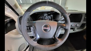 0713 Sierra Alcantara  leather steering wheel cover install  loncky [upl. by Klump920]