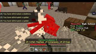 My First Lesson Minecraft Mineville High School Fighting Class [upl. by Ahseekat]