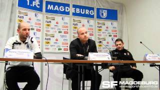 Pressekonferenz  1 FC Magdeburg gegen FC St Pauli II 22 01  wwwsportfotosmdde [upl. by Peh]