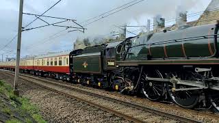 Saphos Trains The Lakelander BR 70000 Britannia tnt 47805 1Z15 Carnforth 13042024 [upl. by Atilehs]