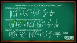 Propiedades De La Potenciación De Fracciones Parte 2 [upl. by Orimisac992]