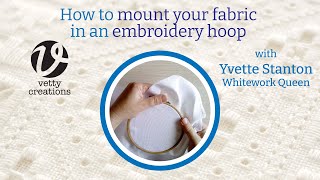 Tutorial Mounting embroidery in a hoop [upl. by Achilles]