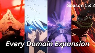 Every Domain Expansion in Jujutsu Kaisen Seasons 1 amp 2 [upl. by Ruthanne]