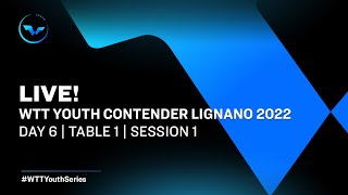 WTT Youth Contender Lignano 2022  Day 6  Table 1  Session 1 [upl. by Anertac]