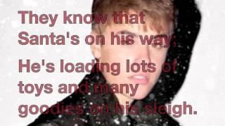 Justin Bieber  The Christmas Song LYRICS Chestnuts Roasting on an Open Fire [upl. by Allehcram]