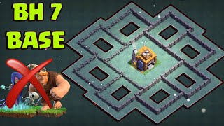 quotSTRONGESTquot COC BUILDER HALL 7 BH7 BASE ANTI 2 STAR w  PROOF  ANTI ALL TROOPS 2019 [upl. by Berrie11]