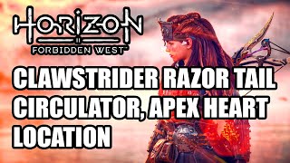 Clawstrider Razor Tail Tail Circulator Heart Location  Horizon Forbidden West [upl. by Cybill857]