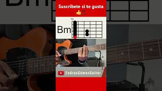 Nuevo acorde  B menor  Guitarra Eléctrica  parati guitar tutorialacordes easyguitartutorial [upl. by Neuberger]