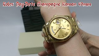 Rolex 228238 DayDate Champagne Roman 40mm [upl. by Kiryt]