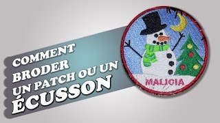 Broderie Machine  Comment broder un ecusson et une déco de noël [upl. by Balkin277]