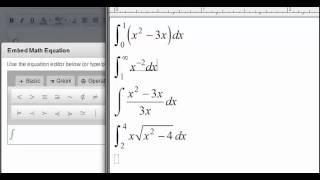 How to Type Integral Notation in the Instructure Canvas Equation Editor [upl. by Samantha]