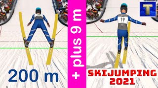 Skispringen Flug ❄️ wie springt man 9 m weiter ❄️ SkiJumping 2021 [upl. by Posehn]