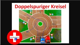 Doppelspuriger Kreisverkehr by Fahrschule Schweiz [upl. by Yelena]