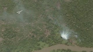 Cessna O1 Bird Dog identifies a target for an airstrike [upl. by Atined514]