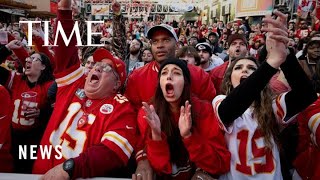 Football Fans React to the Chiefs Super Bowl LVIII Win Against the 49ers [upl. by Sydney]