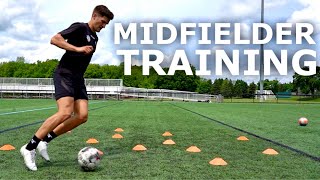 Individual Midfielder Training Session  Technical Training Drills For Midfielders [upl. by Erastatus]