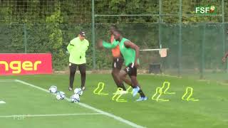 Troisième séance d’entraînement des Lions du Sénégal au centre technique du RC Lens à la Gaillette [upl. by Westhead]