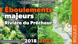 AvantAprès  découvrez la rivière du Prêcheur 4 ans après les éboulements majeurs de 2018 [upl. by Enerual]