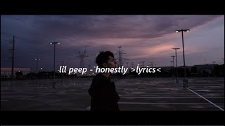 lil peep  honestly lyrics [upl. by Nickelsen]