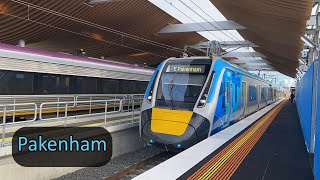 Trains at the new Pakenham station [upl. by Shanan144]