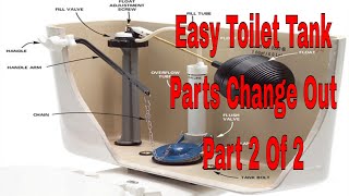 Plumbing How To Change Out A Toilet Tank Inside Parts Part 2 of 2 [upl. by Ettennaj]