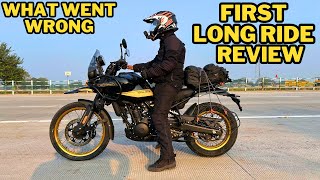 WHAT WENT WRONG IN THE FIRST LONG RIDE ON HIMALAYAN 450  MILEAGE TEST ALSO DONE [upl. by Atsahs296]