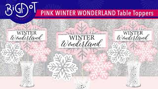 Pink Winter Wonderland Holiday Snowflake Birthday Party Baby Shower Party Centerpieces Idea [upl. by Ardin861]