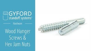 How To Install Wood Hanger Screws Using Hex Jam Nuts [upl. by Hatti285]