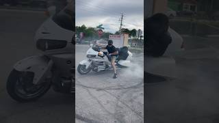 Drifting A Honda Goldwing 1800cc [upl. by Aleunam]